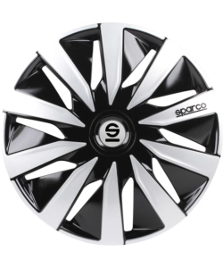 SET 4 COPRICERCHI 15" POLLICI COPRIRUOTA AUTO LAZIO SPC1591BKSV NERO ARGENTO